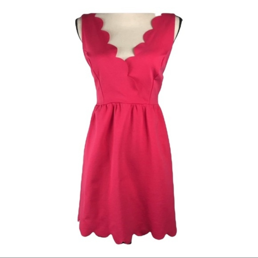 Cooperative Dress Scallop Neckline/Hem Pink Small